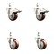 Service Caster 3 Inch 316SS Maroon Polyurethane 1/2 Inch Threaded Stem Caster Lock Brake, 2PK SS316TSTTL20S314-PPUB-MRN-121315-2S2 - alternate 1